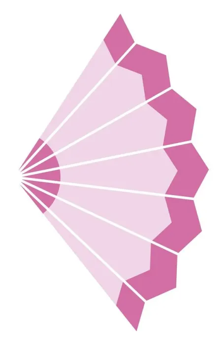 Framed Print : Digital illustration of pink fan Framed Print : Digital illustration of pink fan