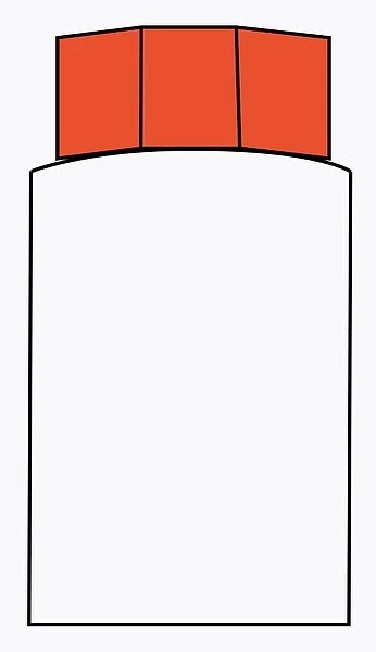 Digital illustration of plastic pill bottle