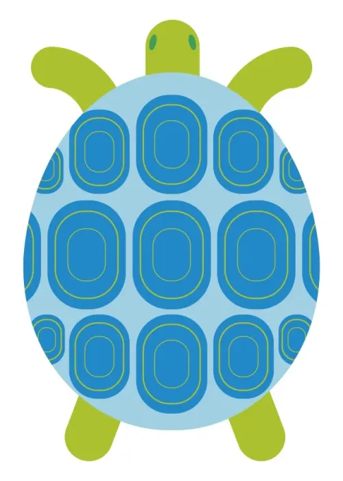 Framed Print : Digital illustration representing a colourful blue and green tortoise Framed Print : Digital illustration representing a colourful blue and green tortoise