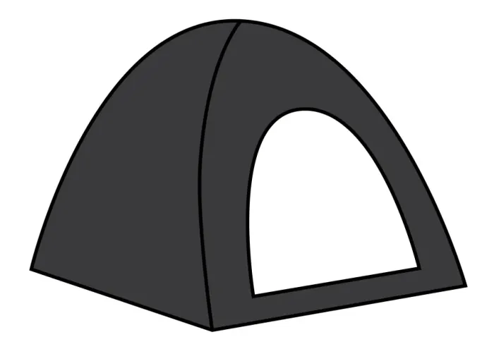 Framed Print : Digital illustration representing dome tent Framed Print : Digital illustration representing dome tent