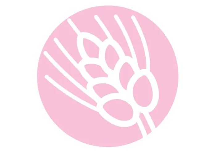 Framed Print : Digital illustration representing ear of wheat in pink circle Framed Print : Digital illustration representing ear of wheat in pink circle
