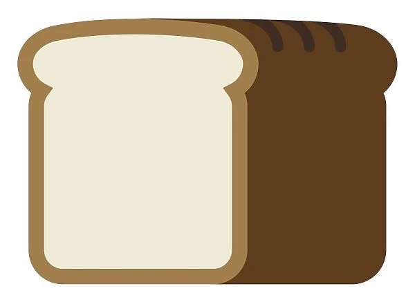 Digital illustration representing loaf of bread