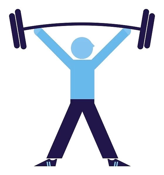 Digital illustration representing man weightlifting