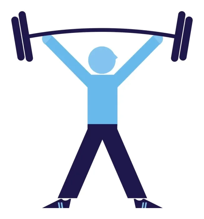 Framed Print : Digital illustration representing man weightlifting Framed Print : Digital illustration representing man weightlifting