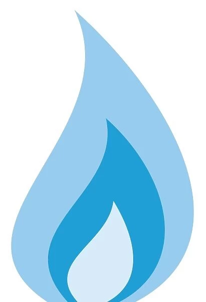 Digital illustration representing natural gas flame