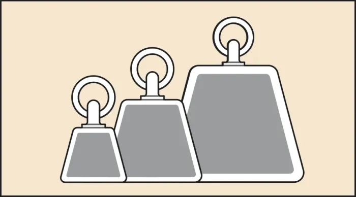 Framed Print : Digital illustration representing small, medium and heavy vertical loads Framed Print : Digital illustration representing small, medium and heavy vertical loads