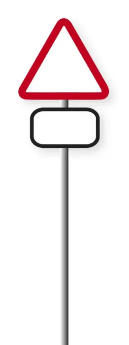 Framed Print : Digital illustration of road sign