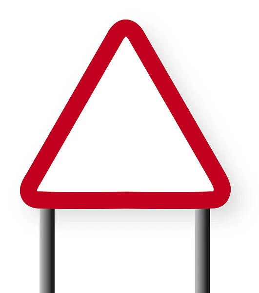 Digital illustration of roadworks warning sign