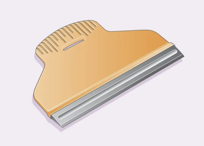 Framed Print : Digital illustration of rubber squeegee
