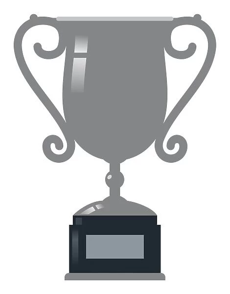 Digital illustration of silver trophy