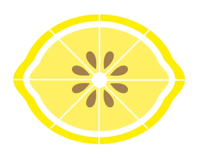Framed Print : Digital illustration of sliced lemon Framed Print : Digital illustration of sliced lemon