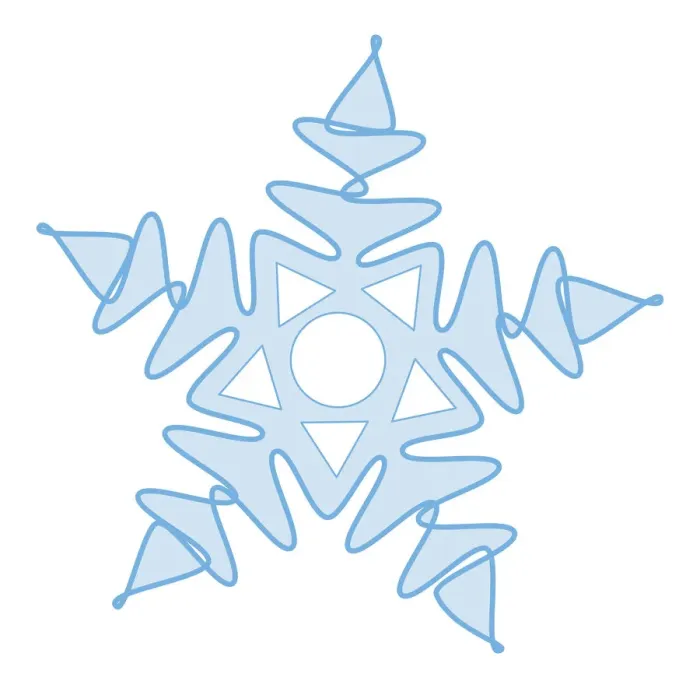 Framed Print : Digital illustration of a snowflake