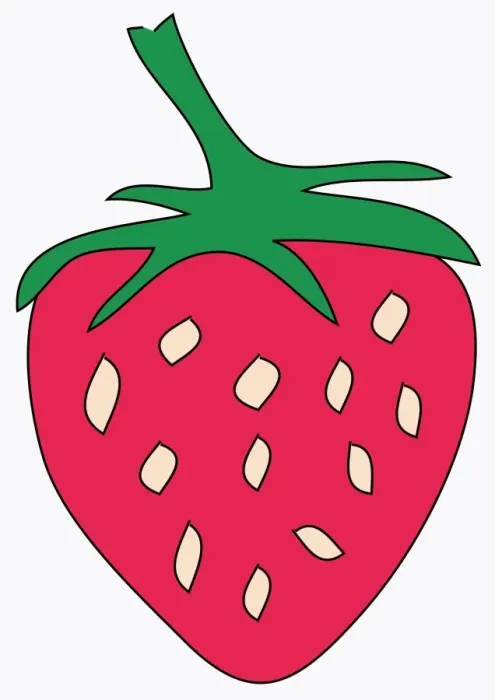 Framed Print : Digital illustration of strawberry Framed Print : Digital illustration of strawberry