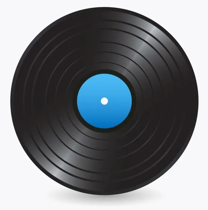 Framed Print : Digital illustration of vinyl record Framed Print : Digital illustration of vinyl record
