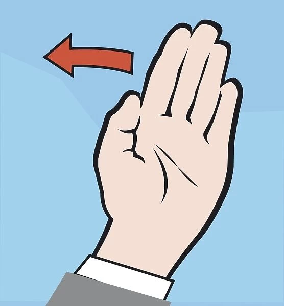 Digital illustration of waving hand