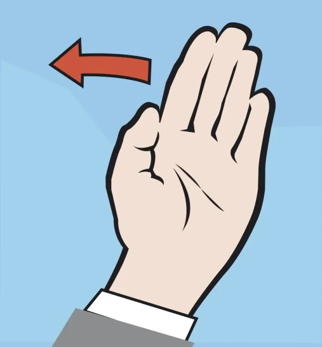 Framed Print : Digital illustration of waving hand