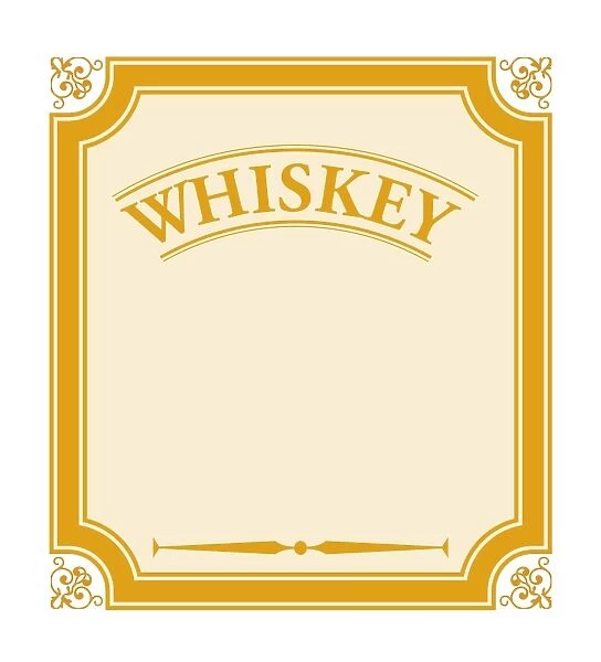 Digital illustration of whiskey label