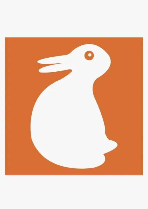Framed Print : Digital illustration of white duck on orange background Framed Print : Digital illustration of white duck on orange background