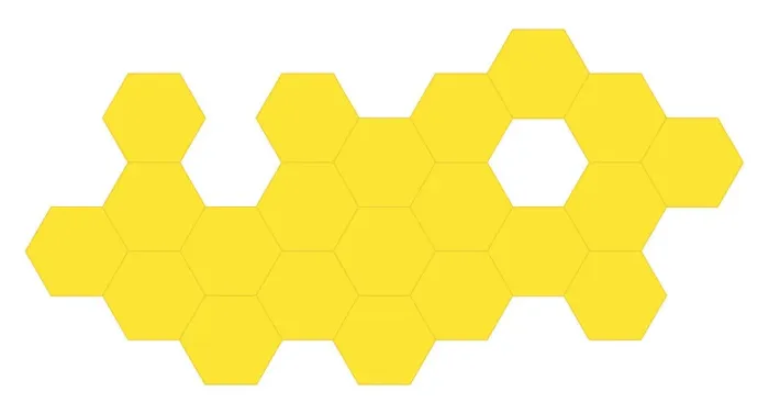 Framed Print : Digital illustration of yellow hexagons shaped in honeycomb pattern Framed Print : Digital illustration of yellow hexagons shaped in honeycomb pattern