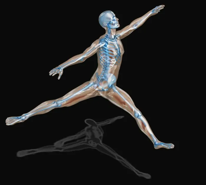 Framed Print : Digitally generated image of human representation dancing ballet Framed Print : Digitally generated image of human representation dancing ballet