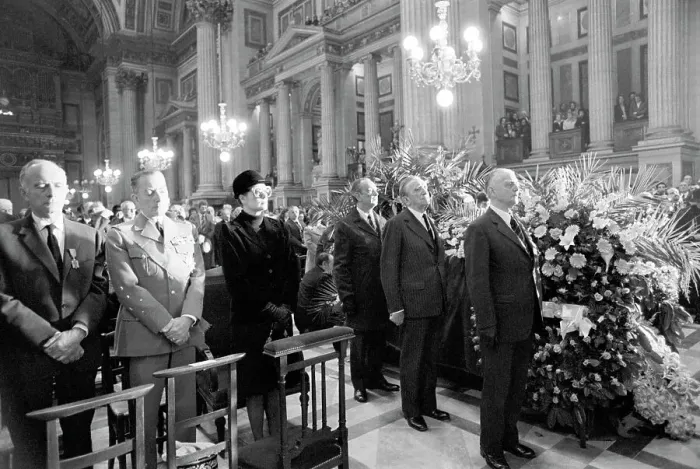 Framed Print : Dignitaries at Josephine Baker Funeral