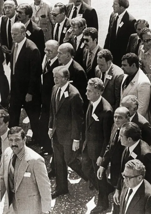 Framed Print : Dignitaries at Sadat's Funeral Framed Print : Dignitaries at Sadat's Funeral