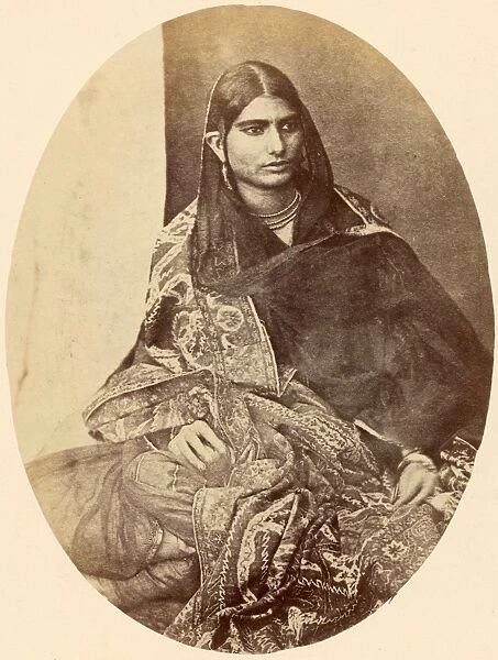 Diljan, a bazaar woman in Saharanpur, Uttar Pradesh, India, circa 1870