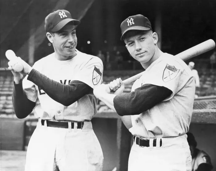 Framed Print : Dimaggio And Mantle With Bats Framed Print : Dimaggio And Mantle With Bats