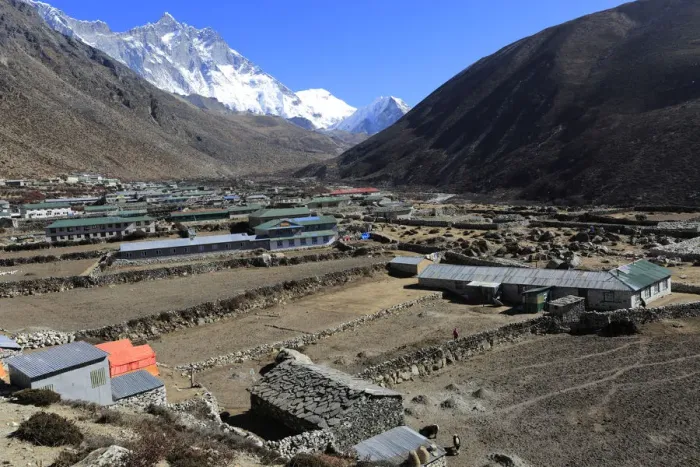 Framed Print : Dingboche village, Imja Khola river valley Framed Print : Dingboche village, Imja Khola river valley