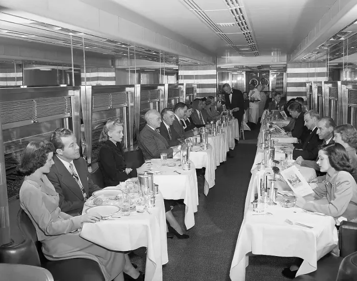 Framed Print : Dining Car in the New Train Service Framed Print : Dining Car in the New Train Service