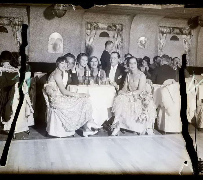 Framed Print : Dinner Party In Night Club Group Seated Framed Print : Dinner Party In Night Club Group Seated