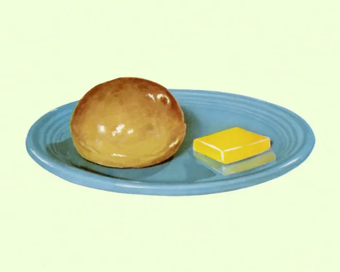 Framed Print : Dinner Roll and Butter Framed Print : Dinner Roll and Butter