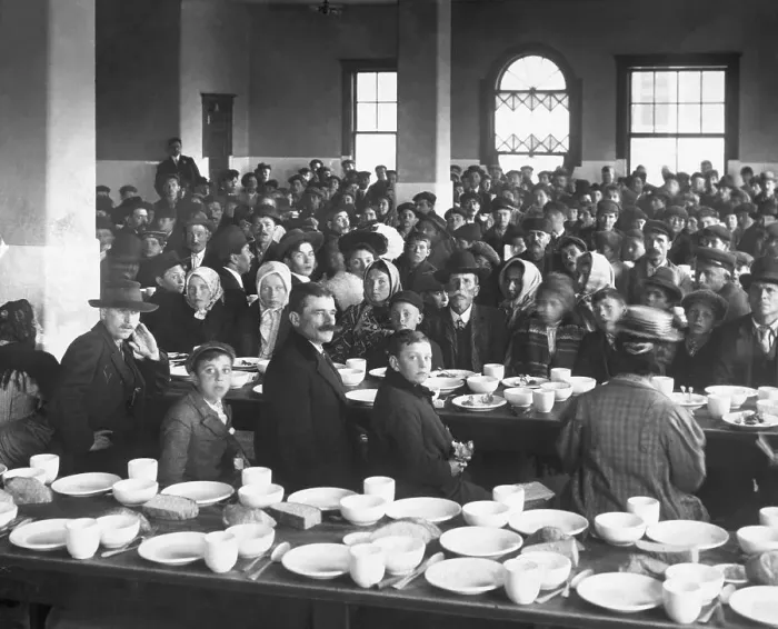 Framed Print : Dinning Room For Detained Immigrants