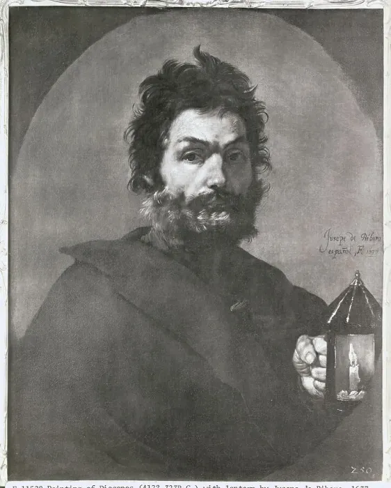 Framed Print : Diogenes. Painting of Diogenes: with lantern by Jusepe de Ribera, 1637 Framed Print : Diogenes. Painting of Diogenes: with lantern by Jusepe de Ribera, 1637