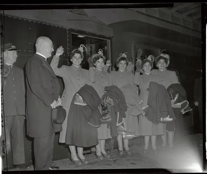 Framed Print : Dionne Quintuplets Waving to Camera Framed Print : Dionne Quintuplets Waving to Camera