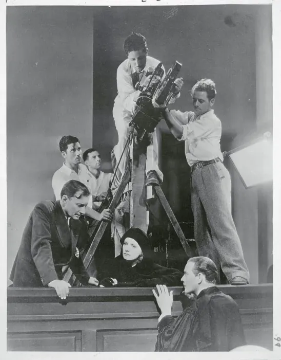 Framed Print : Director and Cameraman with Greta Garbo and Conrad Nagel Framed Print : Director and Cameraman with Greta Garbo and Conrad Nagel