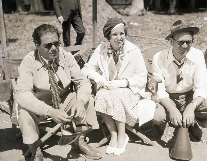 Framed Print : Director Frank Capra & Wife On Location Framed Print : Director Frank Capra & Wife On Location