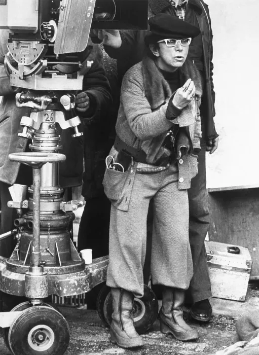 Framed Print : Director Lina Wertmuller on Film Set Framed Print : Director Lina Wertmuller on Film Set