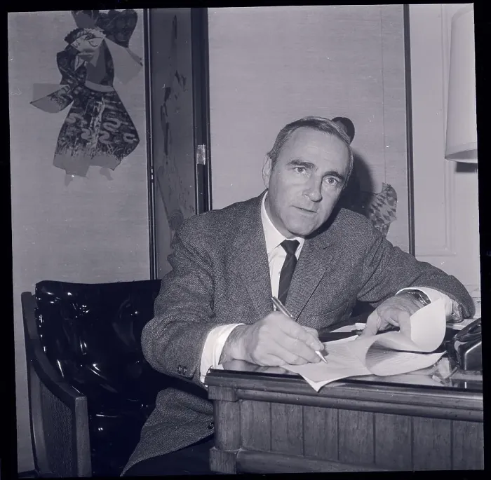 Framed Print : Director Richard Fleischer Reading Script Framed Print : Director Richard Fleischer Reading Script