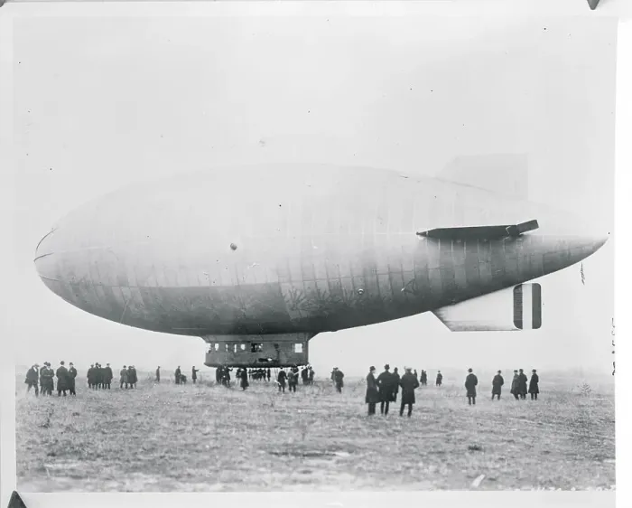 Framed Print : Dirigible. (Original Caption). American made dirigible to succeed the Roma Framed Print : Dirigible. (Original Caption). American made dirigible to succeed the Roma