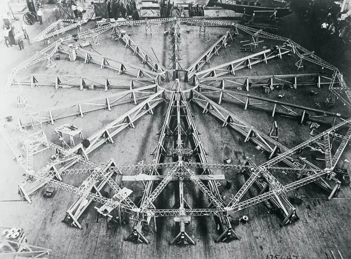 Framed Print : Dirigible Under Construction Framed Print : Dirigible Under Construction