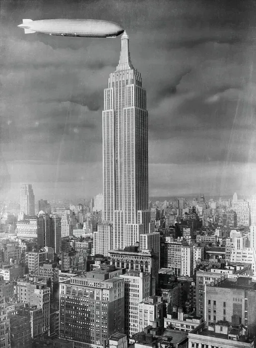 Framed Print : Dirigible Docked at Empire State Building Framed Print : Dirigible Docked at Empire State Building