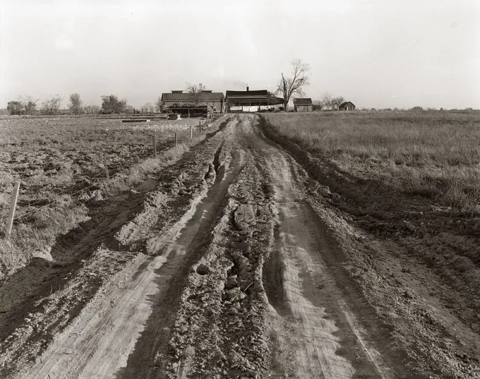 Framed Print : Dirt Road Leading Up To Old Farm House Surrounded Framed Print : Dirt Road Leading Up To Old Farm House Surrounded