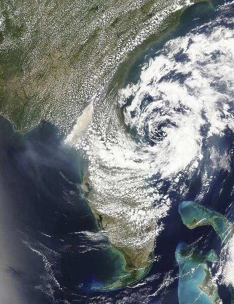 disaster, clouds, nobody, north america, peninsula, smoke, space, satellite view