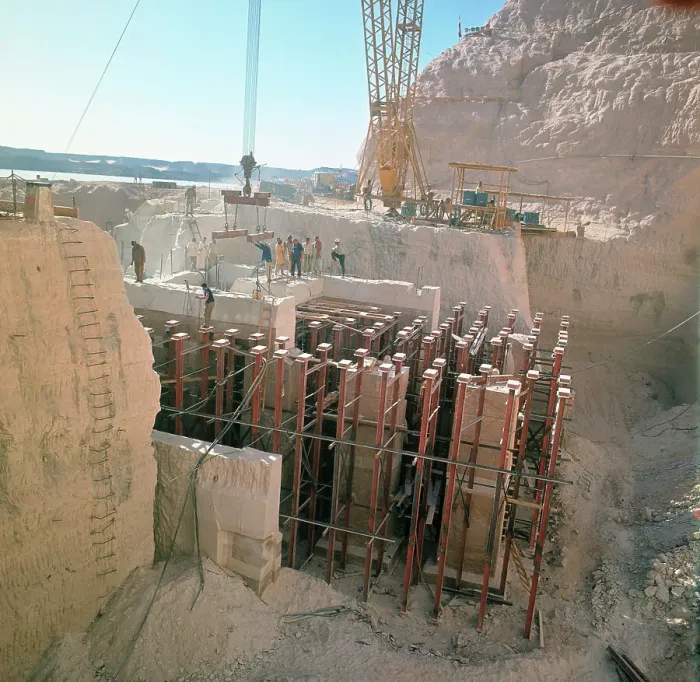 Framed Print : Dismantling of Abu Simbel Temple Framed Print : Dismantling of Abu Simbel Temple