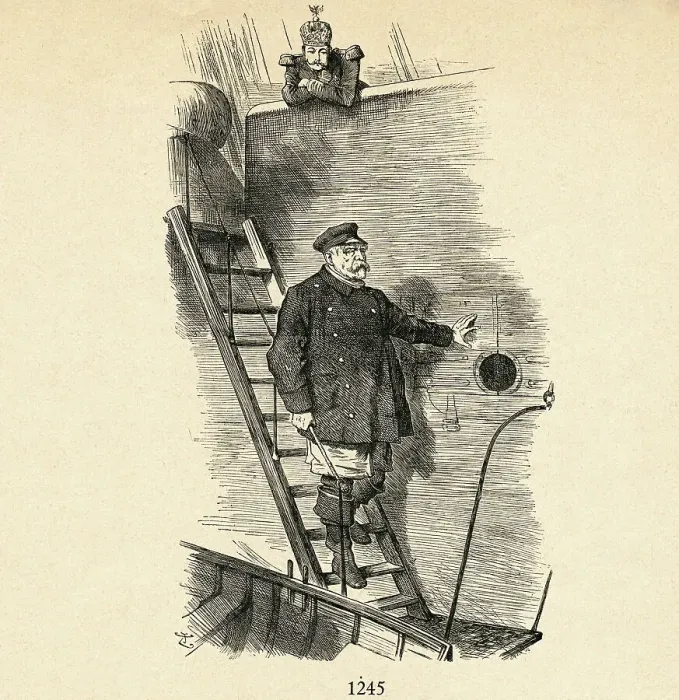 Framed Print : Dismissal of Bismarck Cartoon Framed Print : Dismissal of Bismarck Cartoon