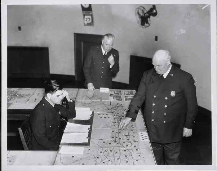 Framed Print : Dispatcher Sends Police News Over Radio