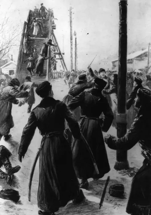 Framed Print : Dispersing Strikers Framed Print : Dispersing Strikers
