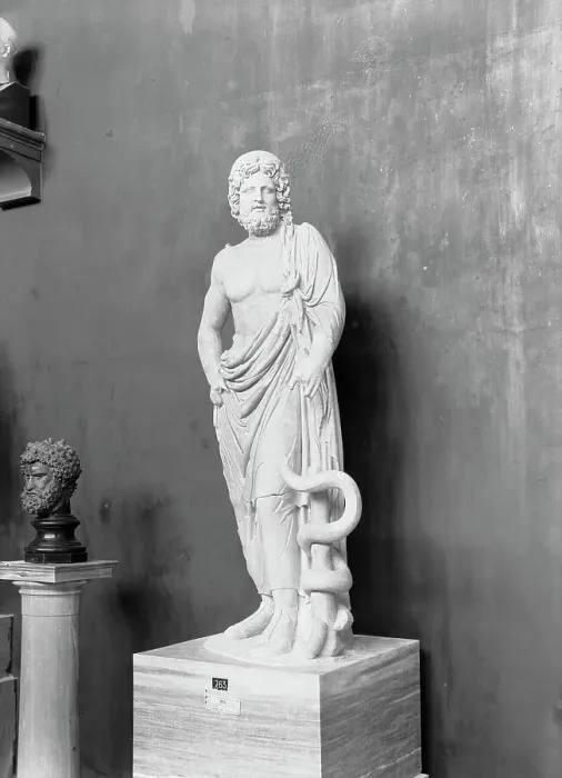 Framed Print : Display of Aesculapius Statue Framed Print : Display of Aesculapius Statue