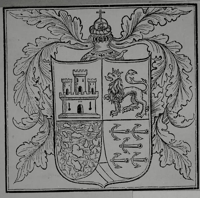 Framed Print : Display of the Arms of Columbus Shield Framed Print : Display of the Arms of Columbus Shield
